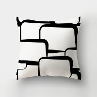 Funda de almohada cuadrada de arte geométrico abstracto blanco y negro para sofá de casa, 4 Uds. - details 8