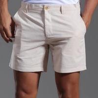 Pantalones Cortos de Lino Suave para Hombre Versátiles, Secado Rápido, Ajustados, Diseño de Botones, para Entrenamiento, Primavera y Verano - details 1