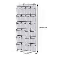 Organizador De Zapatos De 24 Compartimentos En Red Para Pared Estantería De Almacenamiento De Bolsas De Armario Malla Transparente Para Colgar En Puerta Caja De Tela - details 9