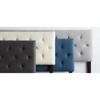 Cabecero tapizado – Cabecero de cama doble – Altura ajustable de 85 a 115 cm, capitoné de diamantes, perla/blanco - details 5