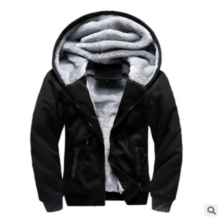 Suéter con capucha grueso deportivo de terciopelo para hombre, chaqueta de béisbol, otoño/invierno, nuevo estilo - 1