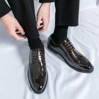 Producto más vendido 2025, zapatos de vestir de oficina de cuero genuino para hombre, estilo clásico italiano de lujo, Oxford - details 6