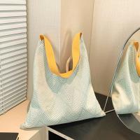 Bolso de hombro elegante de verano con patrón de rayas, bolso tejido informal a la moda, correa no ajustable con colgante, bolsos de viaje para mujer - details 18