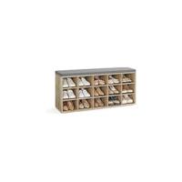 Puff Almacenaje, Banco con 2 Bisagras de Seguridad, Baúl, Zapatero, Estilo Moderno, 40 x 76 x 48 cm, para Pasillo Dormitorio Salón, Blanco LHS11WT - details 9