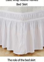 Falda De Cama Elástica De Color Puro, Suministros De Ropa De Cama Suave Para La Cama, 1 unidad - details 1