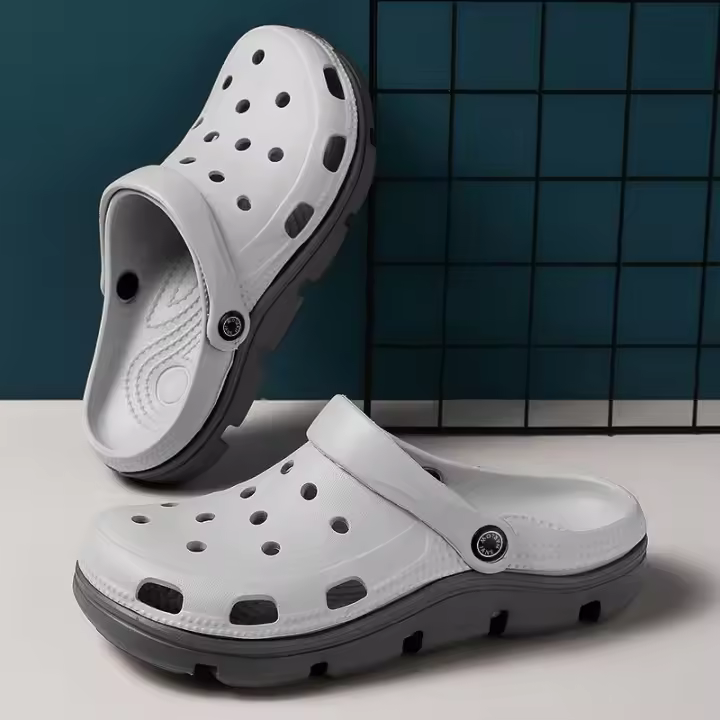 Agujero zapatos de los hombres pisan la mierda sensación de verano desgaste antideslizante de suela gruesa resistente al desgaste zapatos de playa zapatillas frescas zapatos de pareja de las mujeres - 1