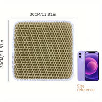 Tapete de atrapamiento de arena para gatos de doble capa en forma de panal de abeja, antideslizante y lavable, para la limpieza - details 7