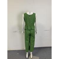Conjunto casual de verano para mujer, top sin mangas plisado y pantalones cortos de pierna ancha - details 13