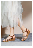 Nuevas sandalias de moda con diamantes de imitación, versión coreana, plataforma y tacón de cuña para mujer - details 20