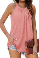 Camiseta sin mangas plisada con tirantes para mujer, moda 2024 - details 18