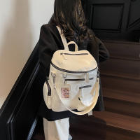 Nueva Mochila Con Cremallera Multibolsillo Para Estudiantes Universitarios, Mochila Escolar De Nicho, Mochila Locomotora De Tendencia Para Mujeres - details 3