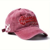 6 gorras de béisbol "SIEMPRE" - Algodón transpirable, ajuste ajustable, elegantes sombreros para el sol en colores surtidos para senderismo y viajes - details 3