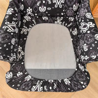 Funda para silla con respaldo alto y estampado elástico, funda para sillón con ala de un solo asiento, forma de 2 piezas - details 16