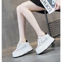 Zapatos de cuero genuino de vaca de 9cm Plataforma de zapatillas para mujer, tacones altos, estables para correr - details 39