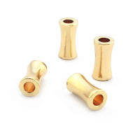 Cuentas de Pulsera de Brasso Dorado Mate Forma de Cilindro Ideal para Hacer Joyería DIY - details 7