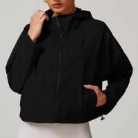 Chaqueta deportiva ligera y cómoda para correr al aire libre, resistente al viento, cárdigan con capucha de secado rápido, ropa deportiva para mujer. - details 1
