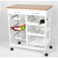 Carro de cocina completo, madera/blanco, 76 x 37 x 67 - details 2