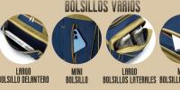 Bolsa de viaje Bolsa de deporte plegable grande de 70 L, equipaje de mano, bolsa de viaje impermeable, maleta para exteriores/camping/senderismo, negra, peso neto de 6 kg. Diseño de soporte de base, muchos bolsillos, equipado con cremalleras suaves - details 2