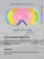 Kapvoe-Gafas de esquí para niños de 4 a 15 años, lentes profesionales antivaho para Snowboard, doble UV400, máscara de esquí, 2024 - details 11