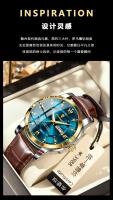 Reloj de hombre con correa suiza nueva, reloj luminoso con calendario doble - details 2