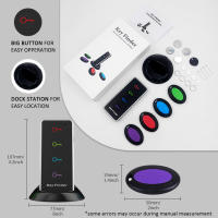 Buscador de llaves inalámbrico, localizador de artículos RF, 1 transmisor, 4 receptores, 1 muelle, buscador remoto inalámbrico, buscador de billetera, localizador de Control remoto - details 6
