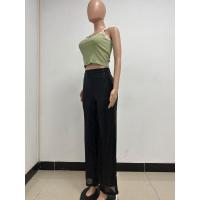 Moda femenina New -End Color sólido Pierna ancha con lentejuelas drapeadas Pantalones casuales para mujer - details 109