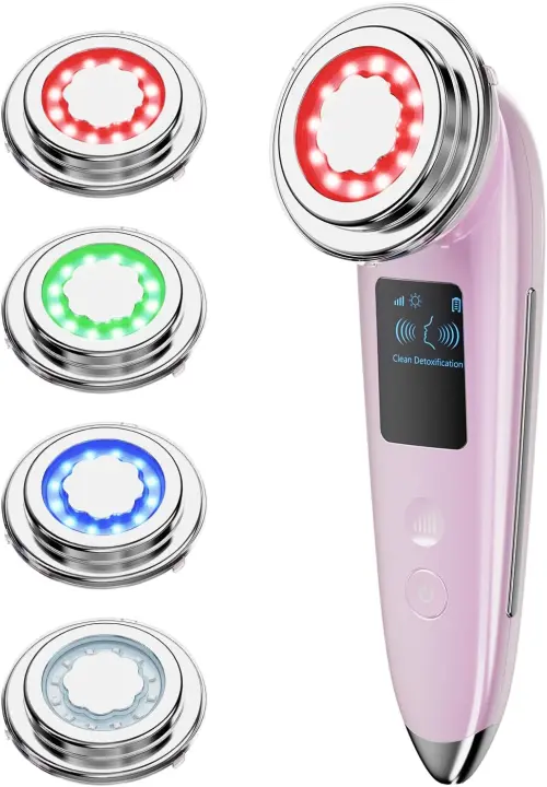 Masajeador facial eléctrico Lifting facial 4 en 1 Masajeador facial Antienvejecimiento Estiramiento de la piel Reafirmante Herramientas para el cuidado de la piel (Blanco) - 1