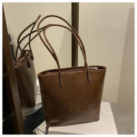 Bolso de gran capacidad para mujer, estilo casual retro, bolso de mano y bandolera para llevar bajo el brazo. - details 20