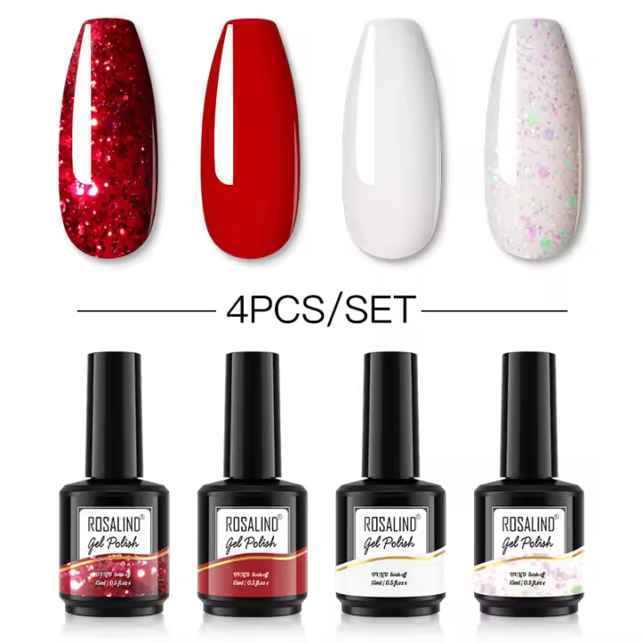 ROSALIND-Juego de esmaltes en Gel para uñas, barniz híbrido semipermanente, necesita capa Base y superior, para invierno, 4/5/6 piezas - 1