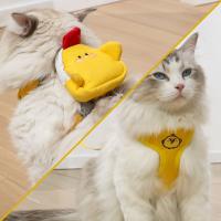 Chaleco con arneses ajustables para mascotas con mochila y correa, juego de correa para perro desmontable, correa suave para el pecho para gato antiescape - details 9