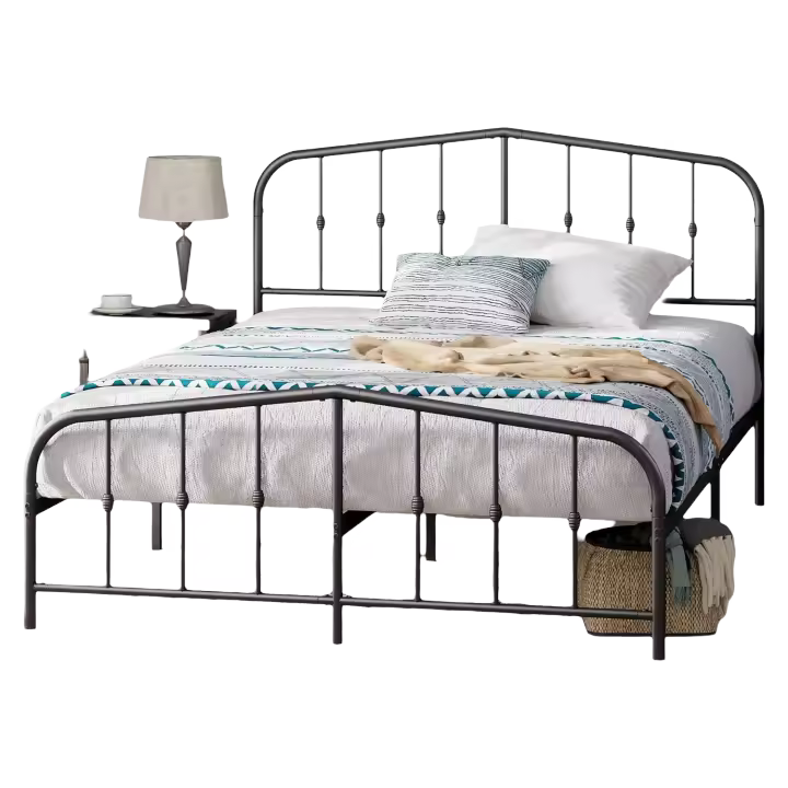 Heidi Cama Marco de Cama de Metal Plateforma con Almacenamiento Bajo Tamaño 150x190 cm Altura 31cm - 1