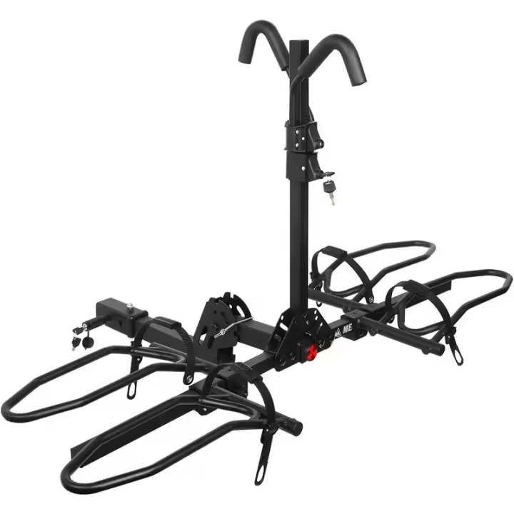 MEEVIZ con cerradura, 2 autos SUV RV Camper Truck Trailer, enganche para neumáticos gordos, bicicletas de montaña, bicicletas eléctricas y EMTB, bicicleta con capacidad de 180 libras - 1