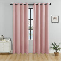 Cortinas opacas de 2 piezas para sala de estar, cortinas aislantes del frío y el calor para dormitorio con pestañas gris claro - details 16