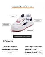 Nuevos Zapatos Deportivos Y De Ocio, Zapatos Blancos Versátiles De Suela Gruesa - details 7