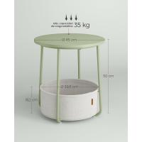 Mesa Lateral Redonda Moderna Espaciosa para Sala de Estar, Dormitorio, Mesita de Noche - details 54