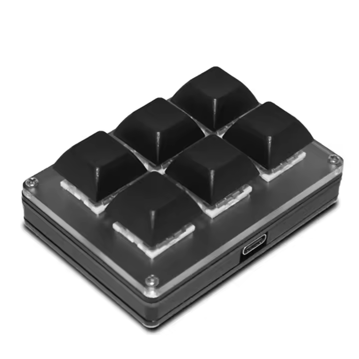 Teclado inalámbrico personalizable de 6 teclas, 2,4G, USB, Bluetooth, teclas trimodo, personalización, teclas intercambiables en caliente - 1
