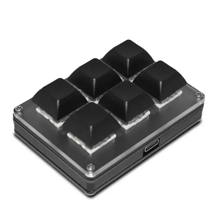 Teclado inalámbrico personalizable de 6 teclas, 2,4G, USB, Bluetooth, teclas trimodo, personalización, teclas intercambiables en caliente - 1