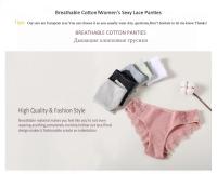 5 unids/set de bragas de algodón para mujer, bragas sexis de encaje, lencería acanalada de algodón, ropa interior calada femenina, calzoncillos de tiro bajo, M-2XL - details 3