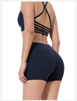 Sostén deportivo de yoga con almohadillas para el pecho, espalda hermosa, shorts de tres cuartos, levantamiento de cadera de cintura alta, conjunto de fitness pilates para mujeres - details 15
