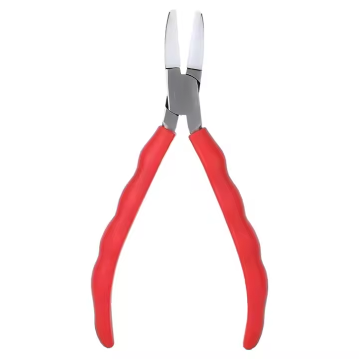Alicates de joyería para gafas, fabricación de joyas, alicates de mandíbula plana de nailon antideslizantes, herramienta de reparación de almohadillas nasales ligeras y duraderas - 1