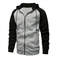 Sudadera De Capucha Para Hombre Con Cierre De Cremallera Y Bloque De Colores Estilo Casual Duradero Manga Larga Suéter De Algodón Para Otoño E Invierno - details 5