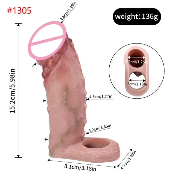 Panal de Silicona FAAK con Sonda Hueca Realista Mejorador de Placer para Hombres - 1