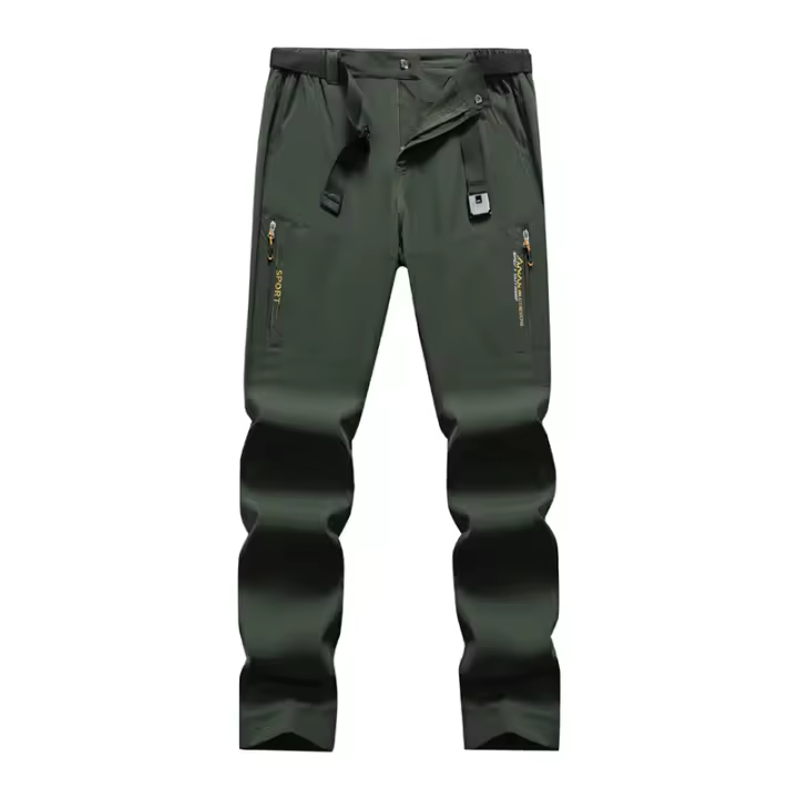 Pantalones de trabajo tipo cargo ligeros e impermeables, secado rápido, bolsillos para senderismo, pesca, carreteras, camping - 1