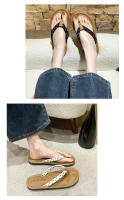 Verano nuevo casual pisando mierda sintiendo chanclas de gran tamaño las mujeres usan zapatillas geniales de moda de lunares con punta de fondo plano. - details 5