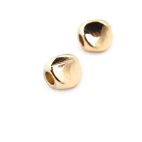 20 piezas, 4,5 MM, 6MM, 18K, Color dorado mate, latón, pulseras trenzadas lisas, cuentas espaciadoras, accesorios de joyería - details 16