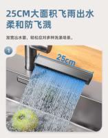 Grifo de fregadero de cocina en cascada, grifo mezclador frío y caliente, grifo giratorio extraíble tipo Gourmet para cocina - details 8