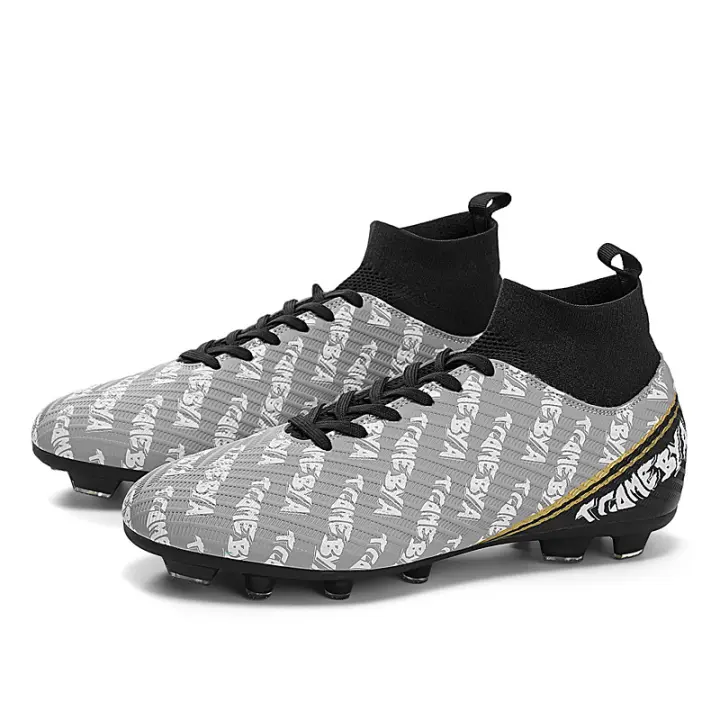 Hombres y mujeres de alta calidad mandarín pato color tf uñas rotas artificial plana AG uñas largas zapatos de fútbol - 1
