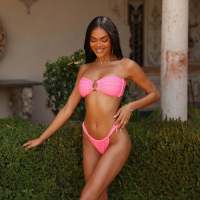 2024 New Split Bikini Printed Breasted Sexy Spicy Slim G-string Two Piece Swimwear Tight Beach Holiday Travel Swimwear Women - details 11