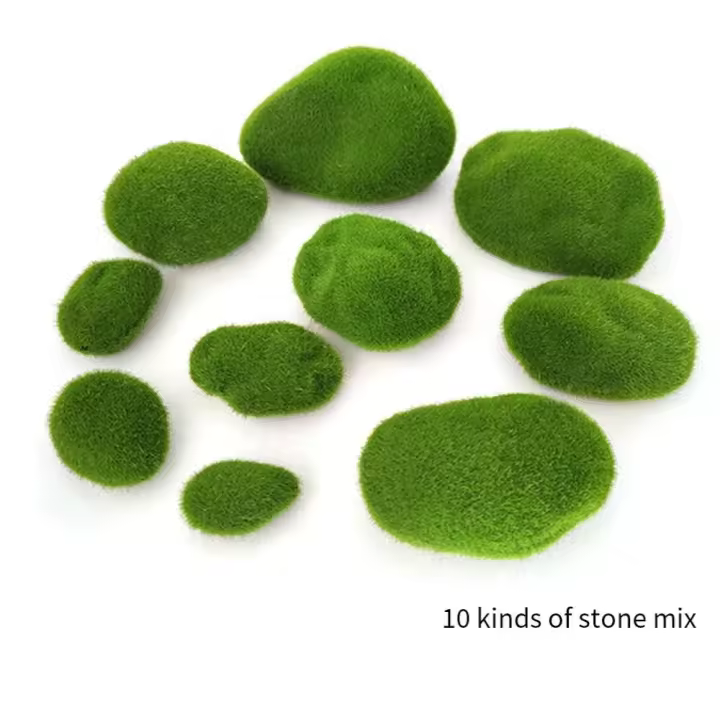 Mini colchón de musgo artificial, roca, vida eterna, plantas verdes, pastizales, decoración de jardín, artesanías PA, hoteles y hogares - 1