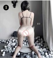 Lencería Sexy para mujer, medias de cuerpo completo, ropa de malla exótica, mono transparente, juguetes de peluche con entrepierna abierta, TRE para mujer y - details 7
